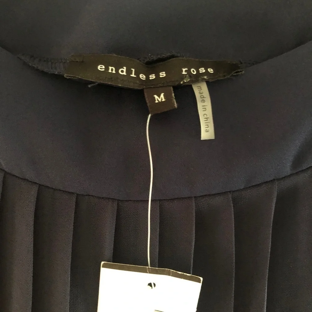 Endless Rose Chiffon Pleated Cold Shoulder Dress - New with Tag!